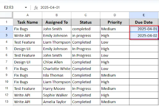 selecting E2 and E3 cells