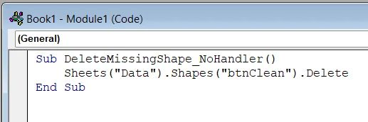 Use On Error Resume Next to Skip a Missing-Shape Error in Excel VBA