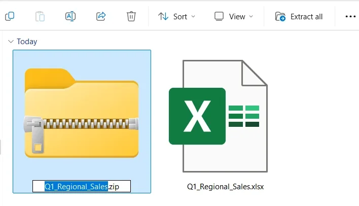 Using ZIP Compression Feature To Compress Excel File For Email