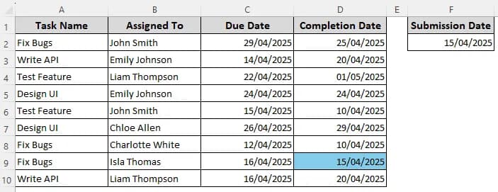Highlight Dates That are On, Before, or After a Date in Another Cell