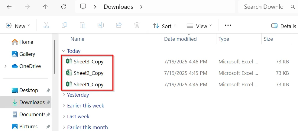 Save All Worksheets as a Separate Excel File