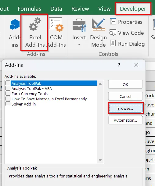 Save Macros Permanently As Excel Add-In (.xlam)