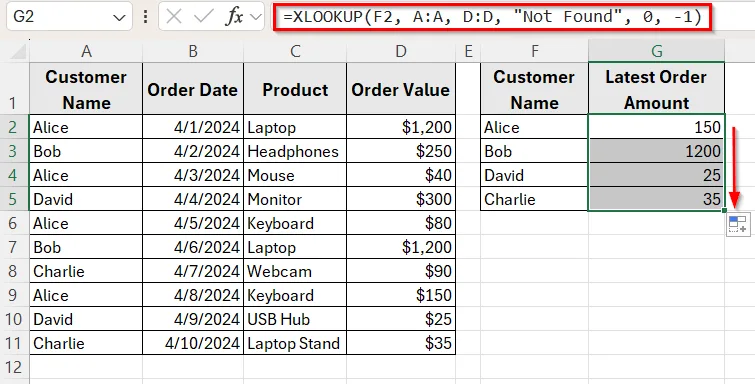 Use XLOOKUP with Multiple Lookup Values