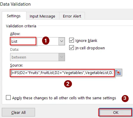 Build a Multi-Condition Drop-Down List Using the IF Family of Functions