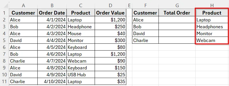 Lookup Multiple Values with Multiple Criteria Using FILTER
