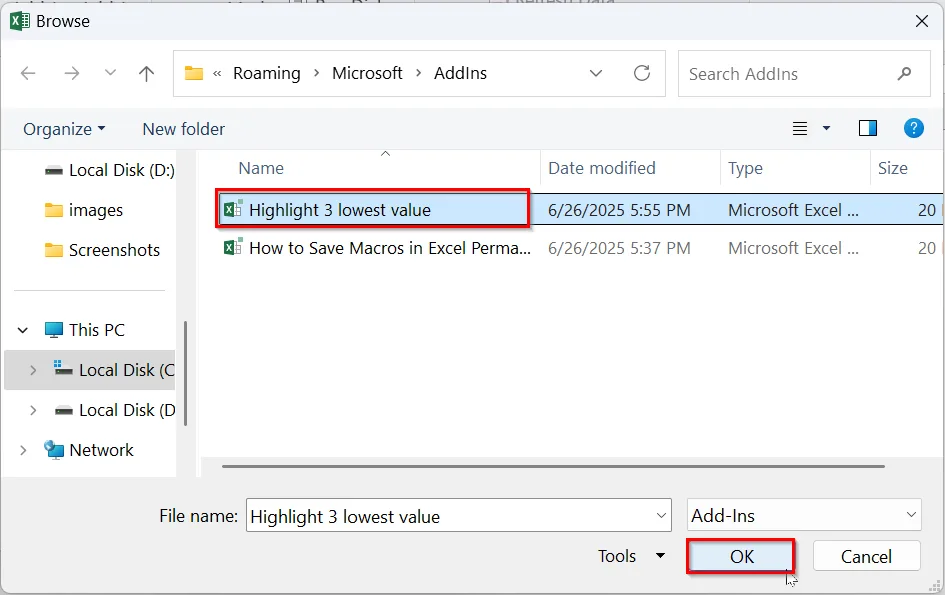 Save Macros Permanently As Excel Add-In (.xlam)