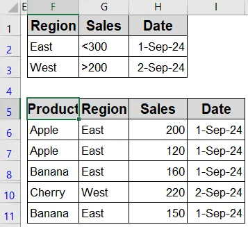 Set Up Criteria Range for Advanced Filter (AND / OR / Combined Logic)