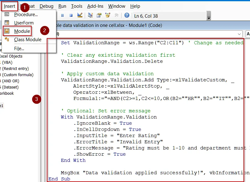 Automate Combined Validation Using VBA Code