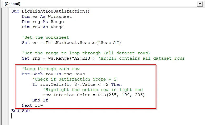 Examples of For Each Row in Range Statement in Excel VBA