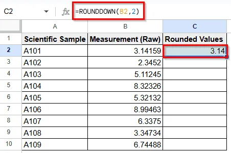 Using ROUNDUP and ROUNDDOWN Functions