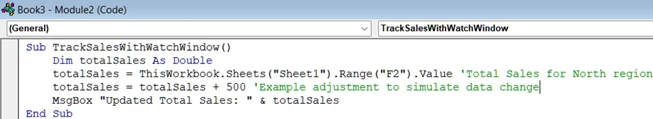 Creating a Watch Window Using VBA