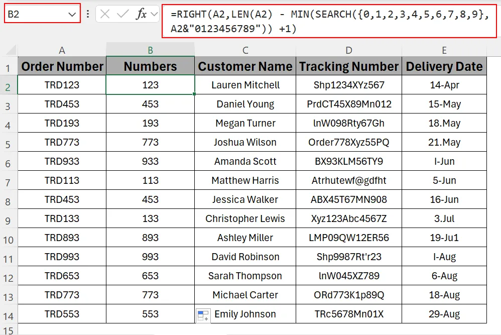 Extracting Numbers from the End, Applying Different Functions