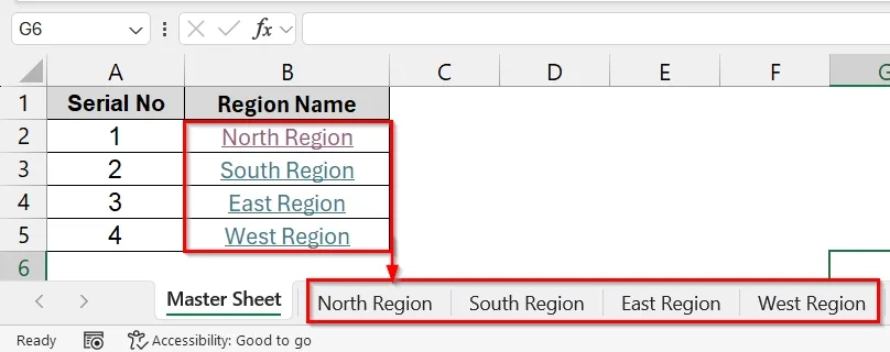 Applying HYPERLINK Function to Link Sheets to a Master Sheet in Excel