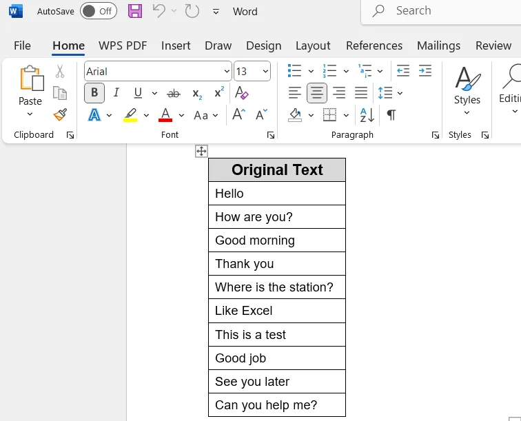 Convert Large Tables via Microsoft Word’s Translator (Offline Option)