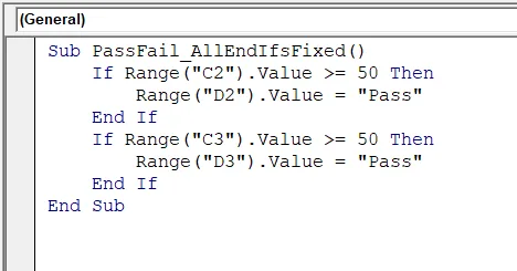 Add Missing End If Statements
