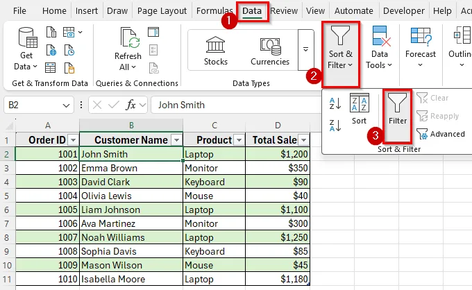 Remove Filters and Formatting to Return to a Range