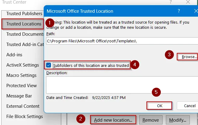 Permanently Allow Macros Across All Excel Files