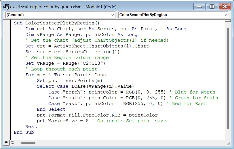 Use VBA Code
