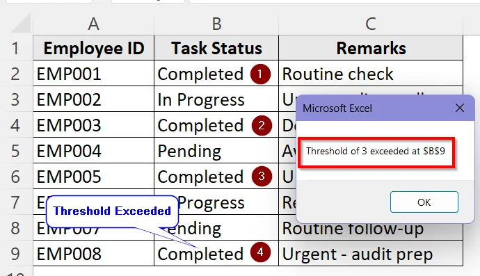 Examples of Exit For Command in Excel