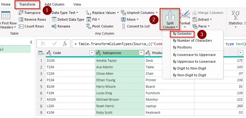 Transform Excel Data to Table Using Power Query
