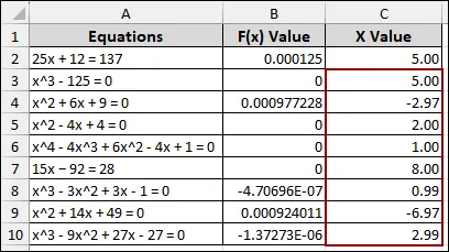 Applying Solver