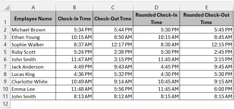 Inserting VBA Code to Round Time to Nearest 15 Minutes