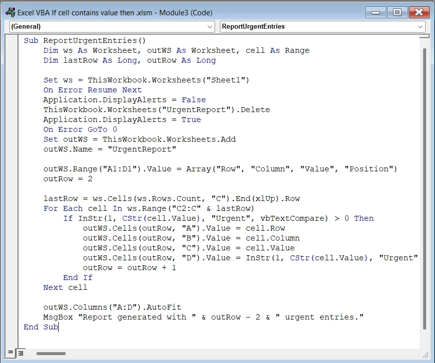 Examples of “If Cell Contains Value Then” Command in Excel