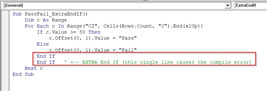 Delete Extra End If Statements