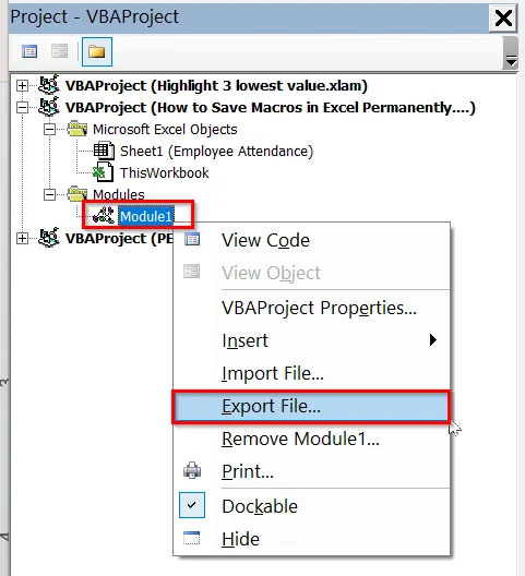 Export or Import as BAS Module Files