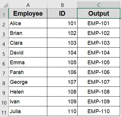 Running VBA Macro to Add Prefixes in an Adjacent Column in Excel