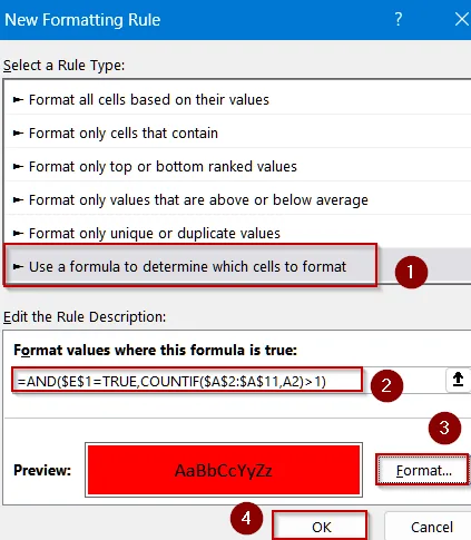Highlight Duplicate Tasks Using Conditional Formatting
