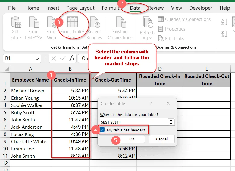 Using Power Query to Round Time