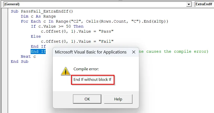 Delete Extra End If Statements