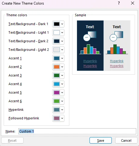 Changing Page Theme to Replace the Entire Table's Color Palette