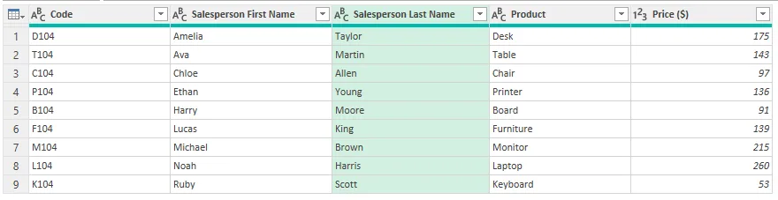 Transform Excel Data to Table Using Power Query