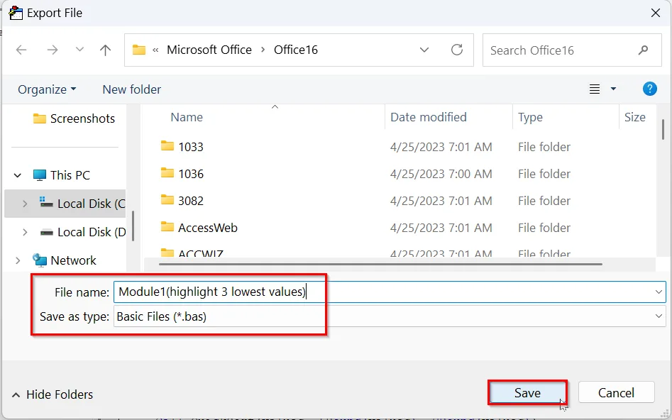 Export or Import as BAS Module Files