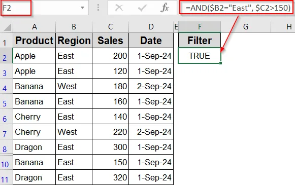 Apply Custom Formula in Advanced Filter for Multiple Criteria
