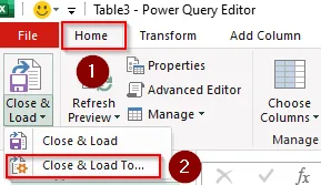 Transform Excel Data to Table Using Power Query