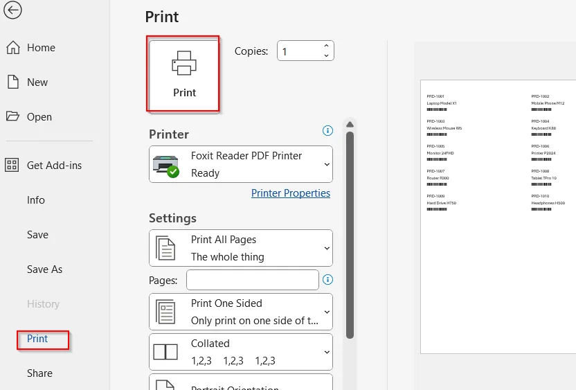 Using Word Mail Merge with Excel Data