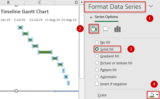 Steps to Create a Gantt Chart in Excel