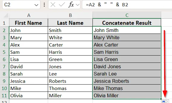 CONCATENATE Function Doesn’t Accept a Range