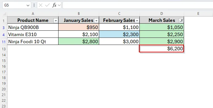 Alternatives to SUMIF Function to Sum by Cell Color in Excel