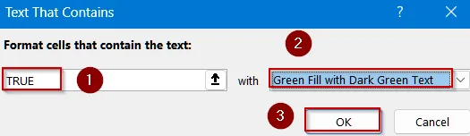 Conditional Formatting Using Text That Contains Feature
