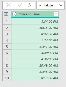 Using Power Query to Round Time