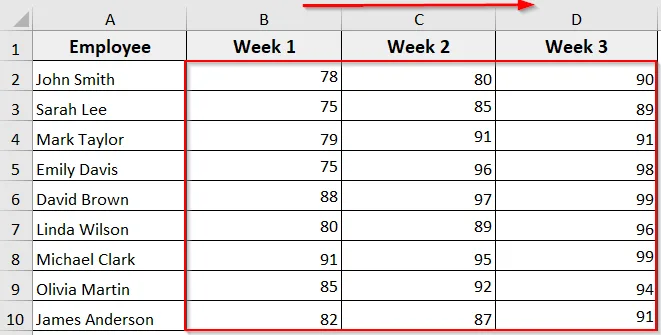 Sort Rows Horizontally (Change Orientation)