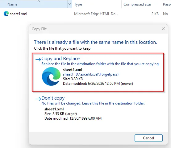 Removing Worksheet Protection by Editing the Excel XML File