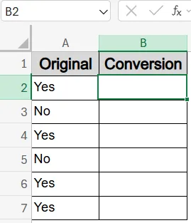 Make Yes 1 and No 0 Using IF Function