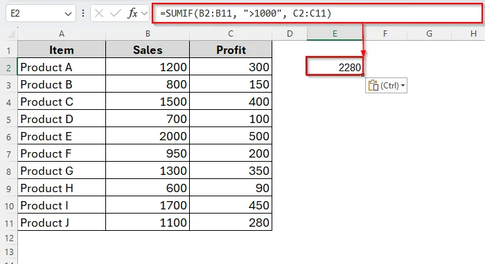 Overview of the SUMIF Function