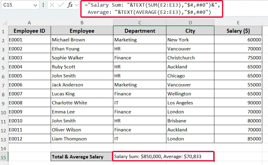 Combine Text and Number with Amersand Operator (&)