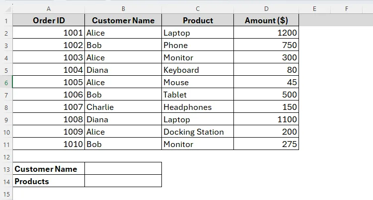 Vlookup and Return All Matches Vertically Using FILTER Function